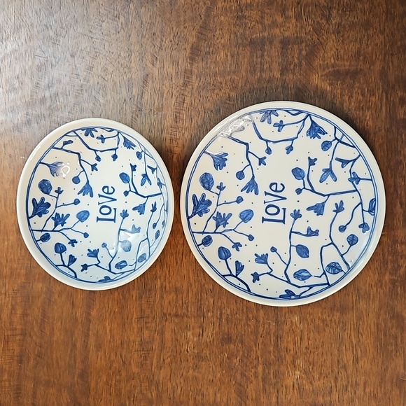 Royal Doulton Other - Vintage NWOT blue love bowl and dessert plate